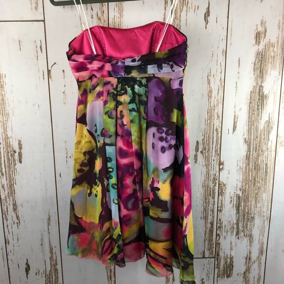 NWT ABS by Allan Schwartz Dress, Size 2. Beautiful bright print - Picture 3 of 5